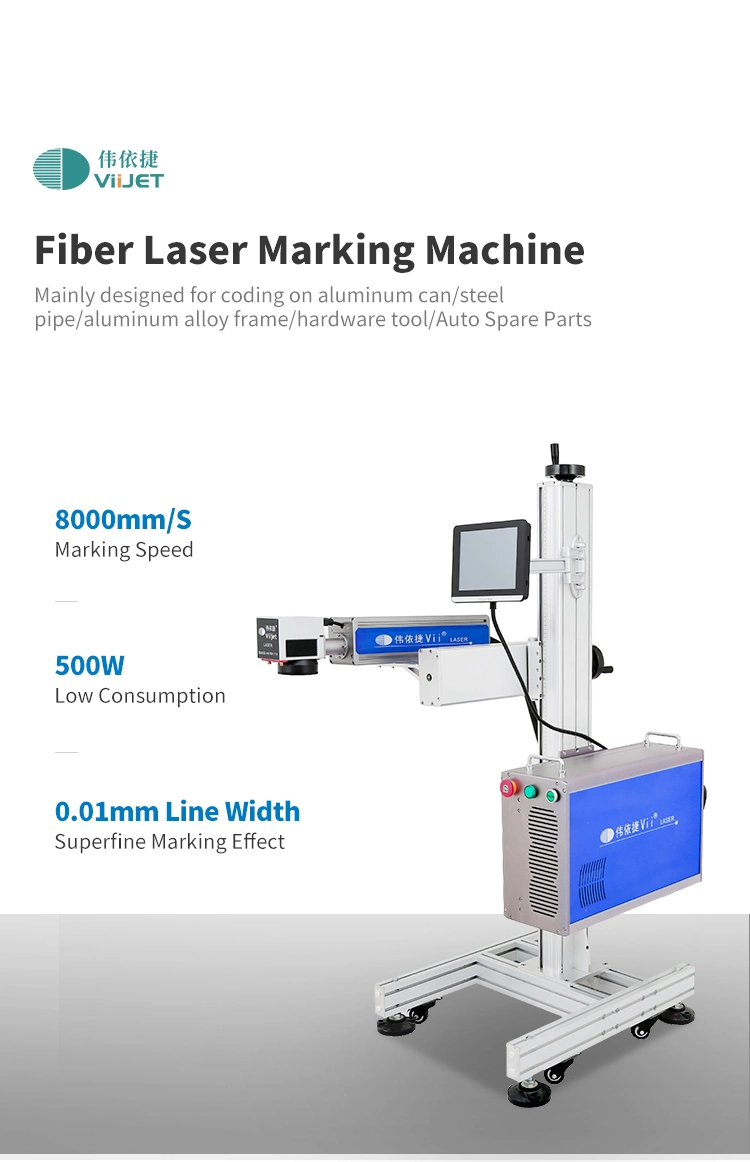 Multi-Language Fiber Laser Machine Continue Wave Laser Marking/ Engraving /Coding Product Day Expiry Date; Food /Agriculture Packaging Industry