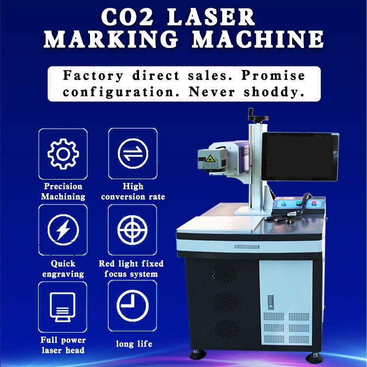 Ck Factory Price CO2 Laser Engraving Marking Machine Ci2 Laser Marking Machine 30W 3D Dynamic CO2 Laser Marking