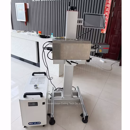 Expiry Date Batch Code Printer CO2 Fiber UV Laser Marking Machine 3W 5W Qr Code Online Printer Laser for Flexible Packaging Machine/PE Material
